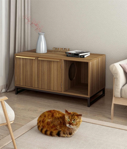 indoor cat house Tv stand in one