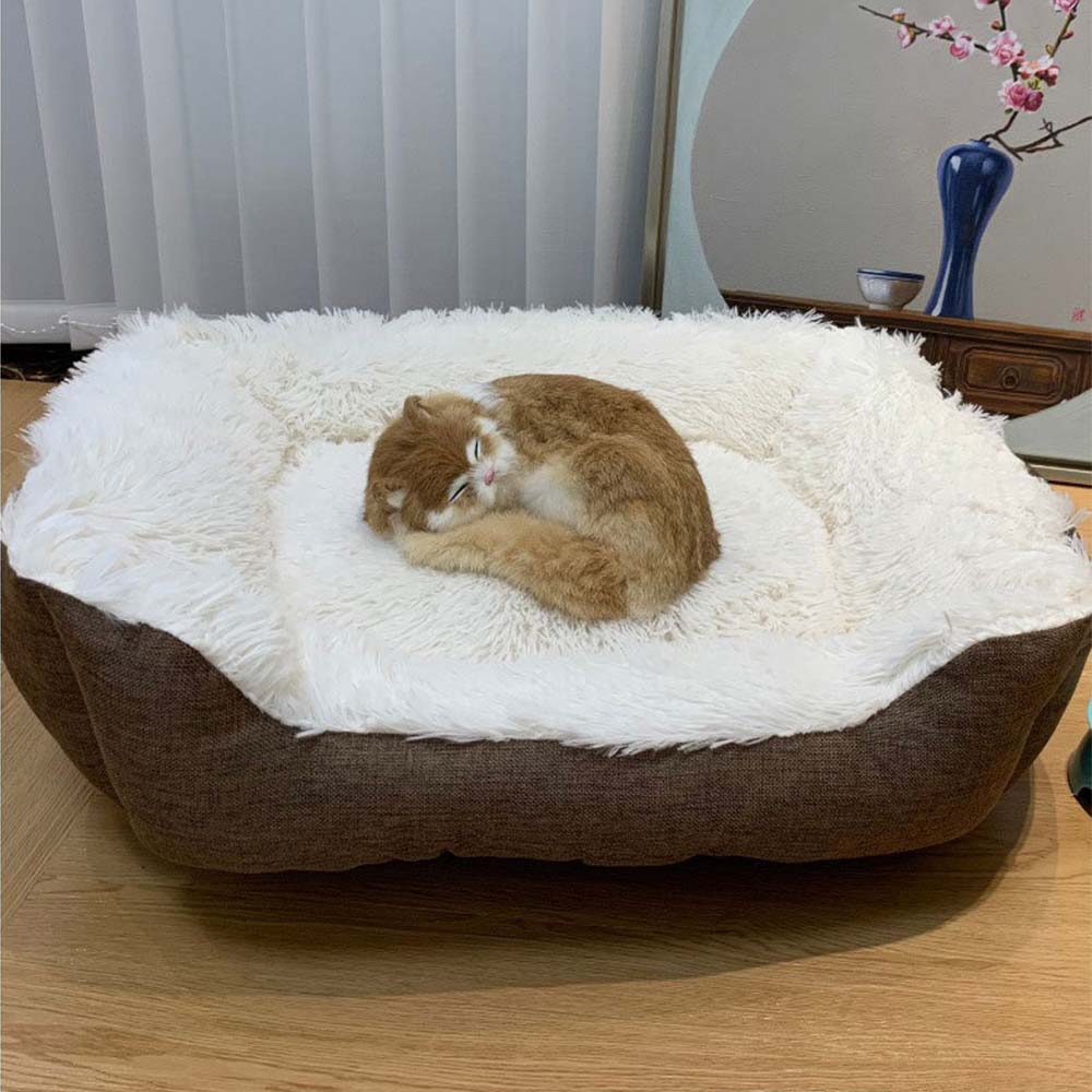 Plush Cats Beds 2 in 1 Pet Bed and Cave Warm Winter Pet bed