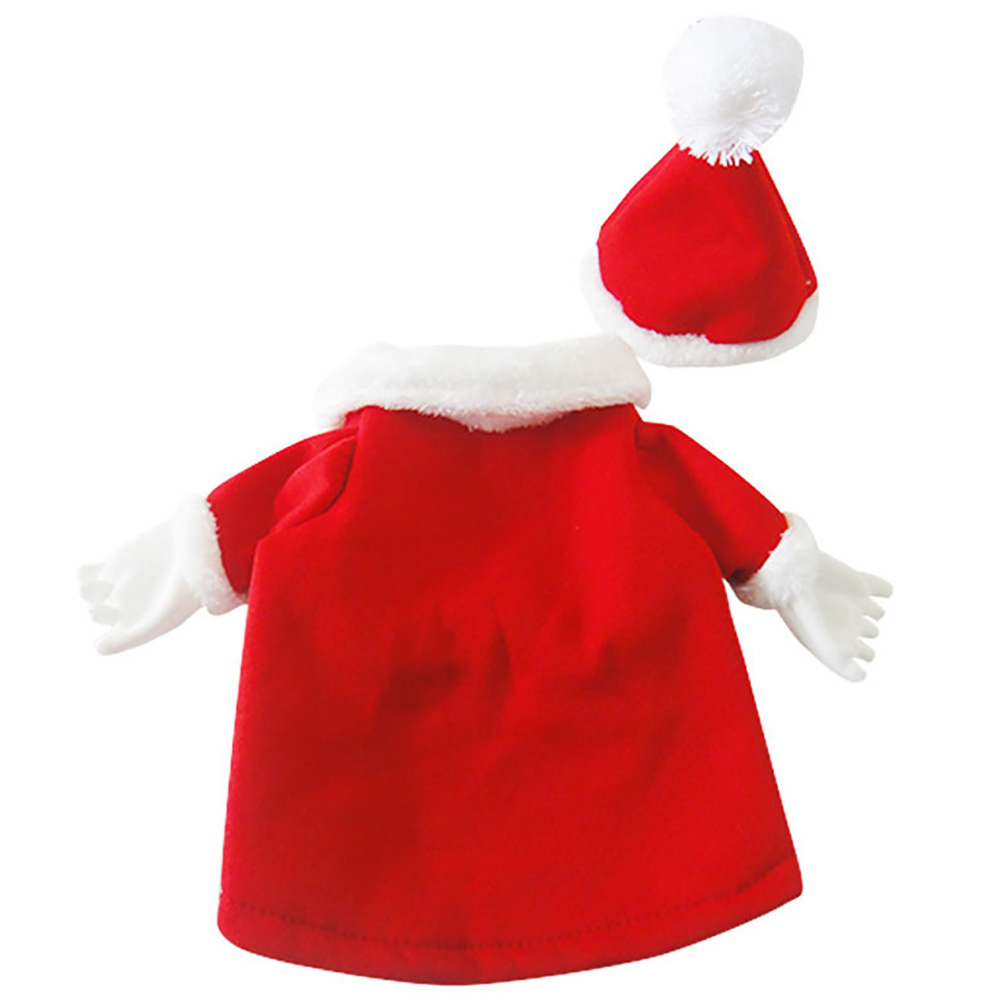 Dog santa costume with corduroy cotton-padded - Dog Apparel - 1