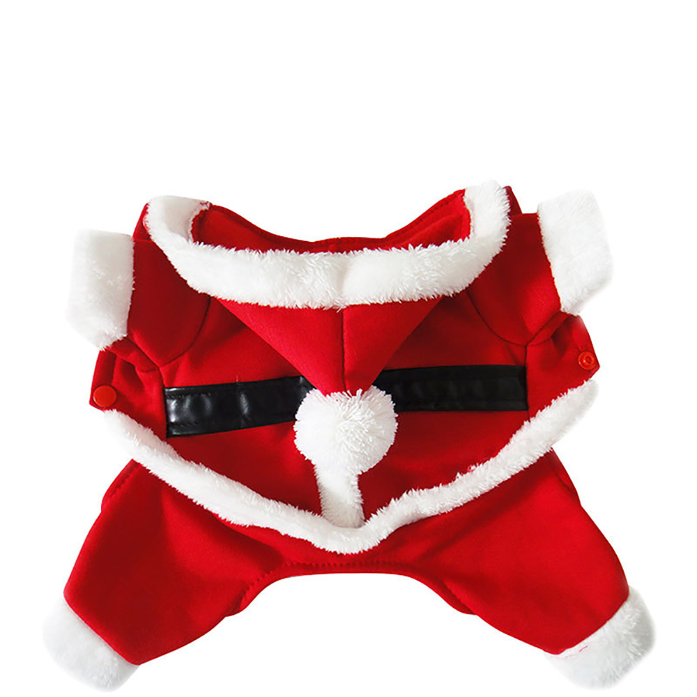 Dog santa costume with corduroy cotton-padded - Dog Apparel - 2