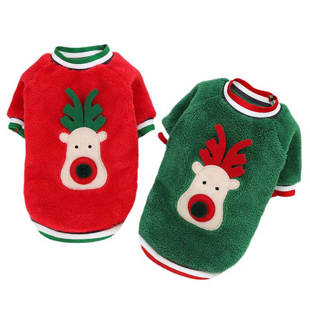 Doggy christmas dress with coral fleece - Dog Apparel - 2