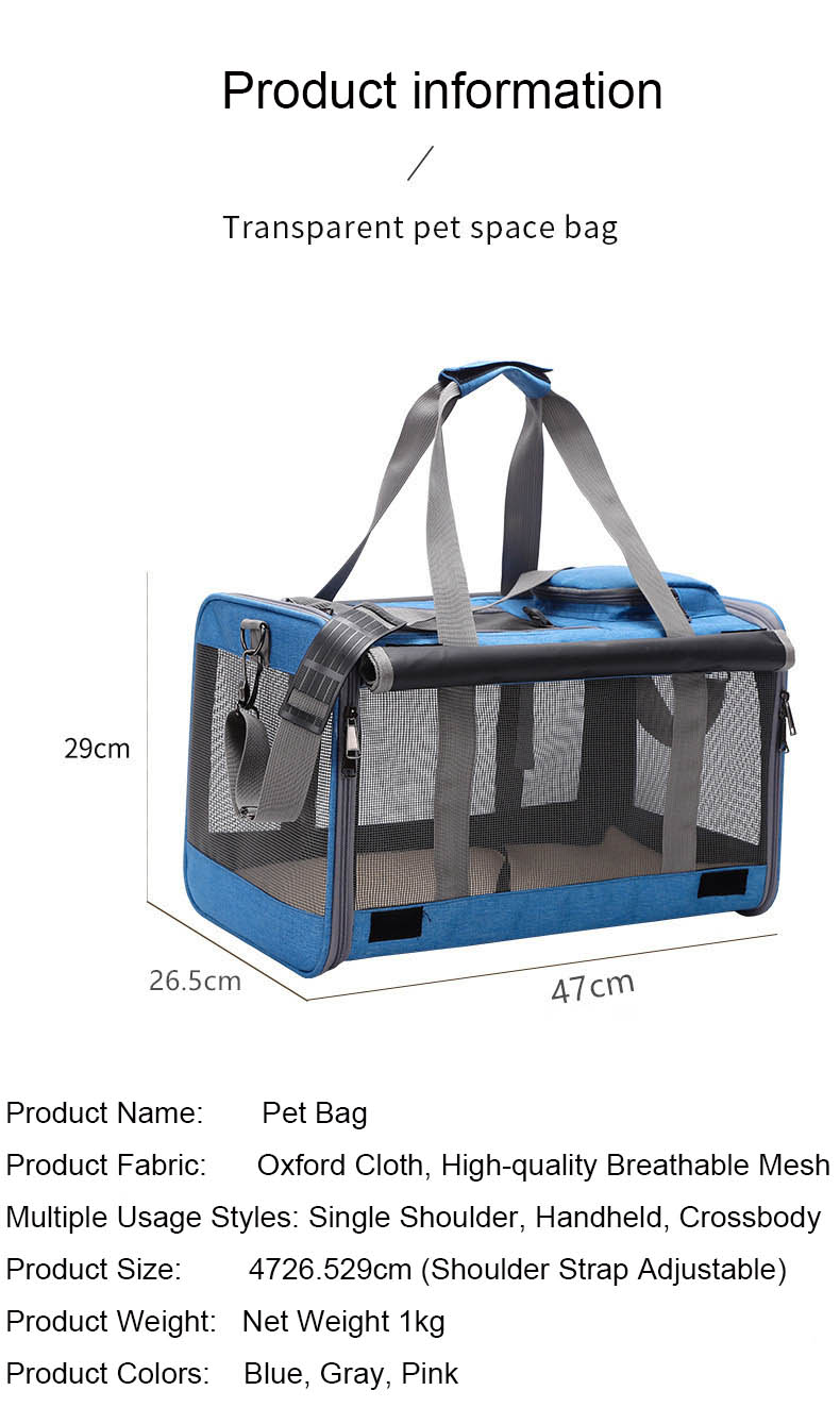 Soft-Sided Cat Carrier Privacy Protection Dog Travel Carrier - Bag&Carriers - 1